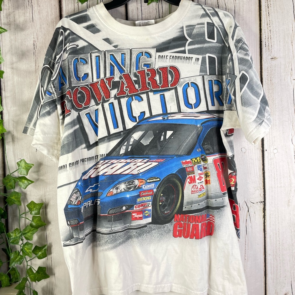 vintage dale earnhardt all over print shirt large 2008